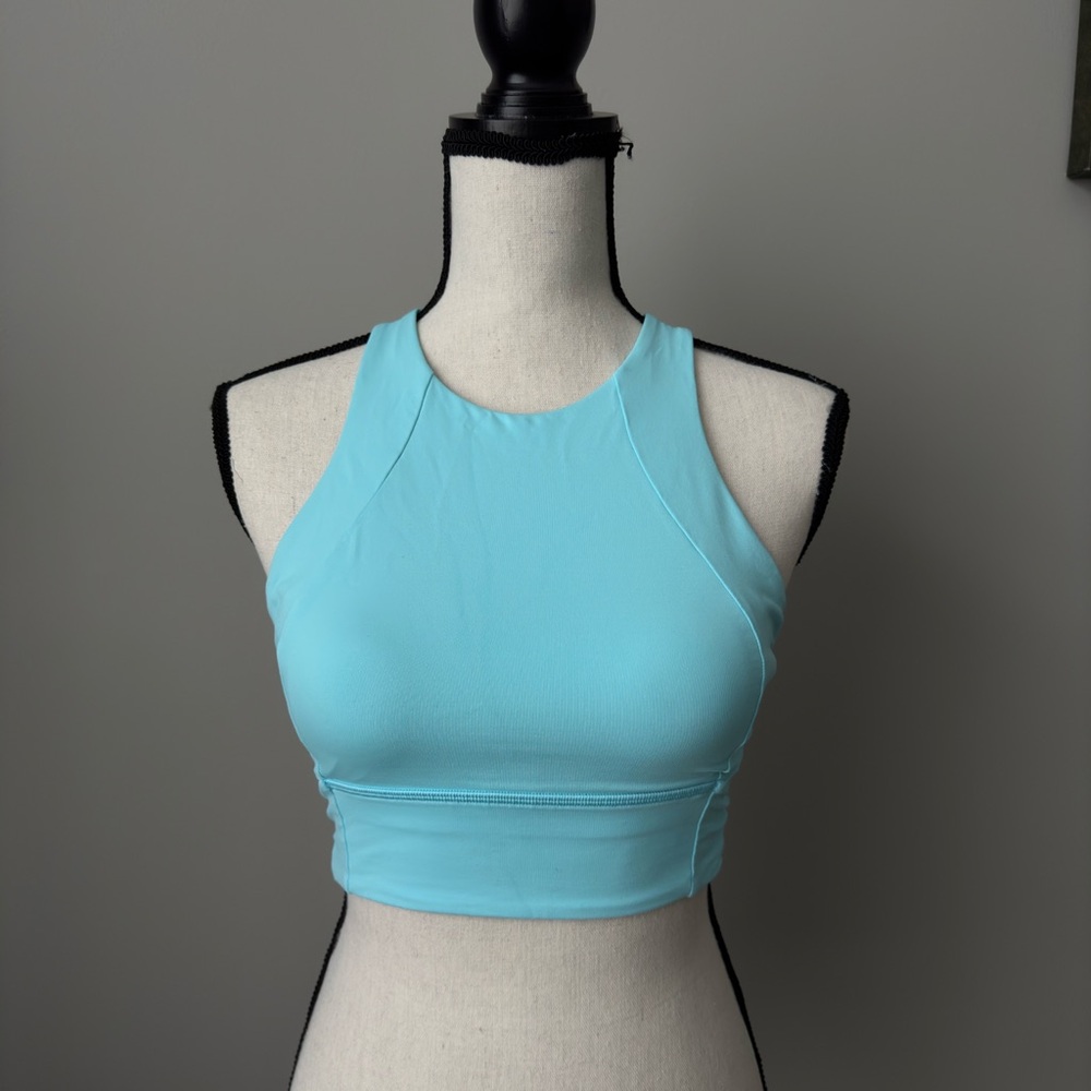 Light Blue Sleeveless Crop Top